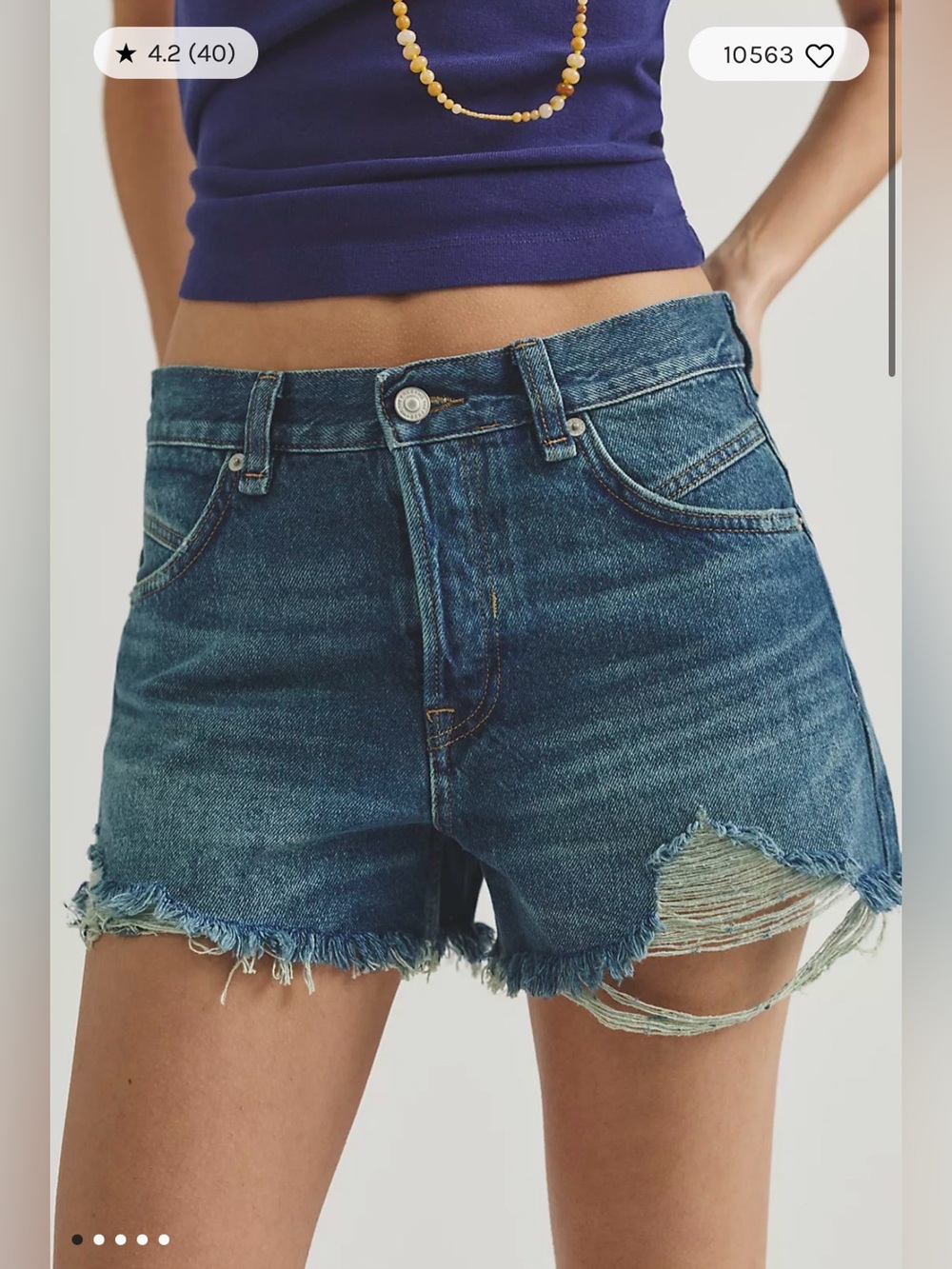Free People We The Free Now Or Never Denim Shorts NWT Size 27 $68